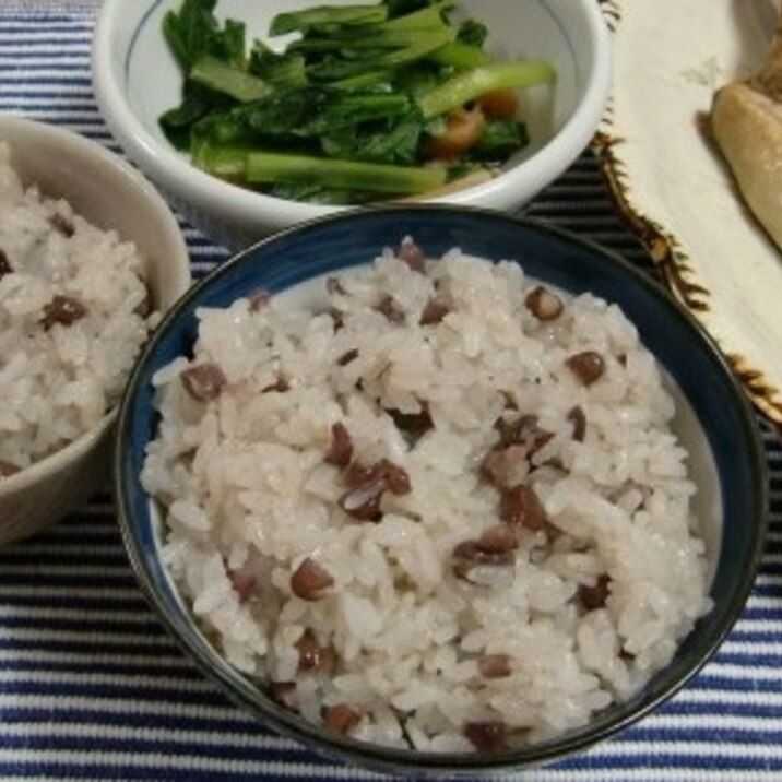 もち米でお赤飯